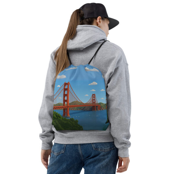 Private: Fly to SFO Drawstring Bag
