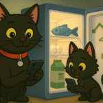 ODC and Lanson in 3D, 4:3 composition, checking their phones with floating trend graphs and themed icons, representing late-August TikTok and Instagram trends.