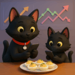 ODC and Lanson, Mad Black Cat, in 3D, with social media trending egg flight