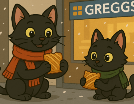 ODC and Lanson go to Greggs for a Vegan Slice