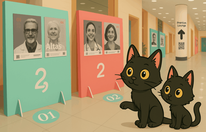 ODC and Lanson at the Quironsalud exhibition