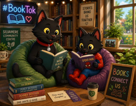 ODC and Lanson enjoy a read with BookTok